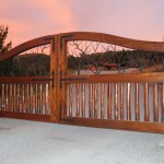Hand hewed wood & Metalsmithing custom gate